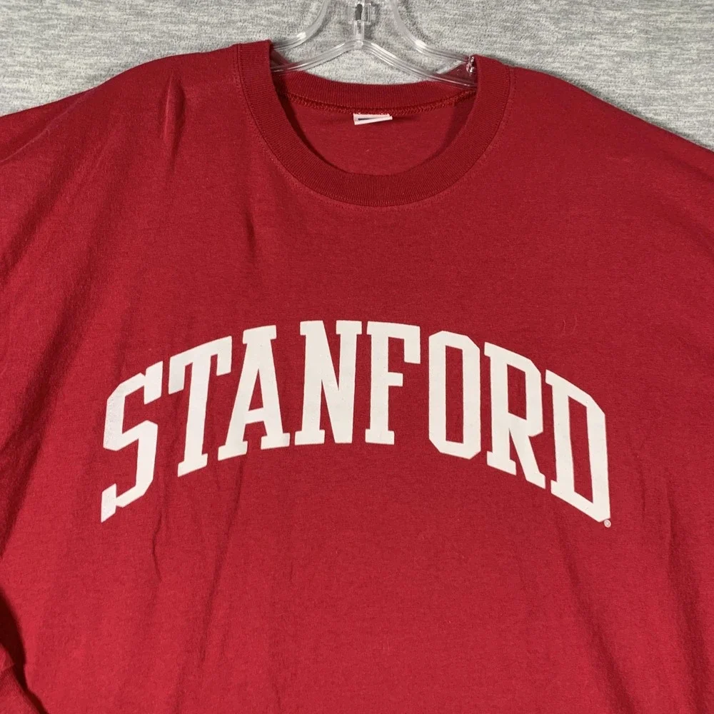 Stanford Cardinal Shirt Mens XL Red NCAA College Russell Athletic Long‎ Sleeve
